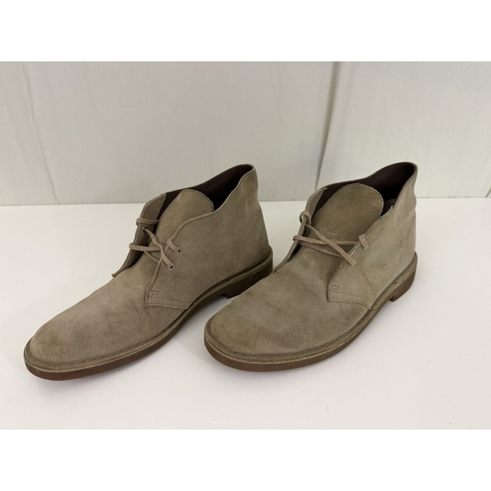 Clarks Suede Chukka Boots  Beige Taupe Men’s 12 M Lace Up Boots Light Academia